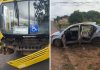 Adolescentes ficam em estado grave após jovem de 17 anos pegar carro sem autorização e bater em ônibus, diz PM