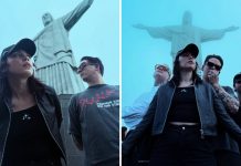 Hot Milk visita Cristo Redentor antes de se apresentar no Rock in Rio